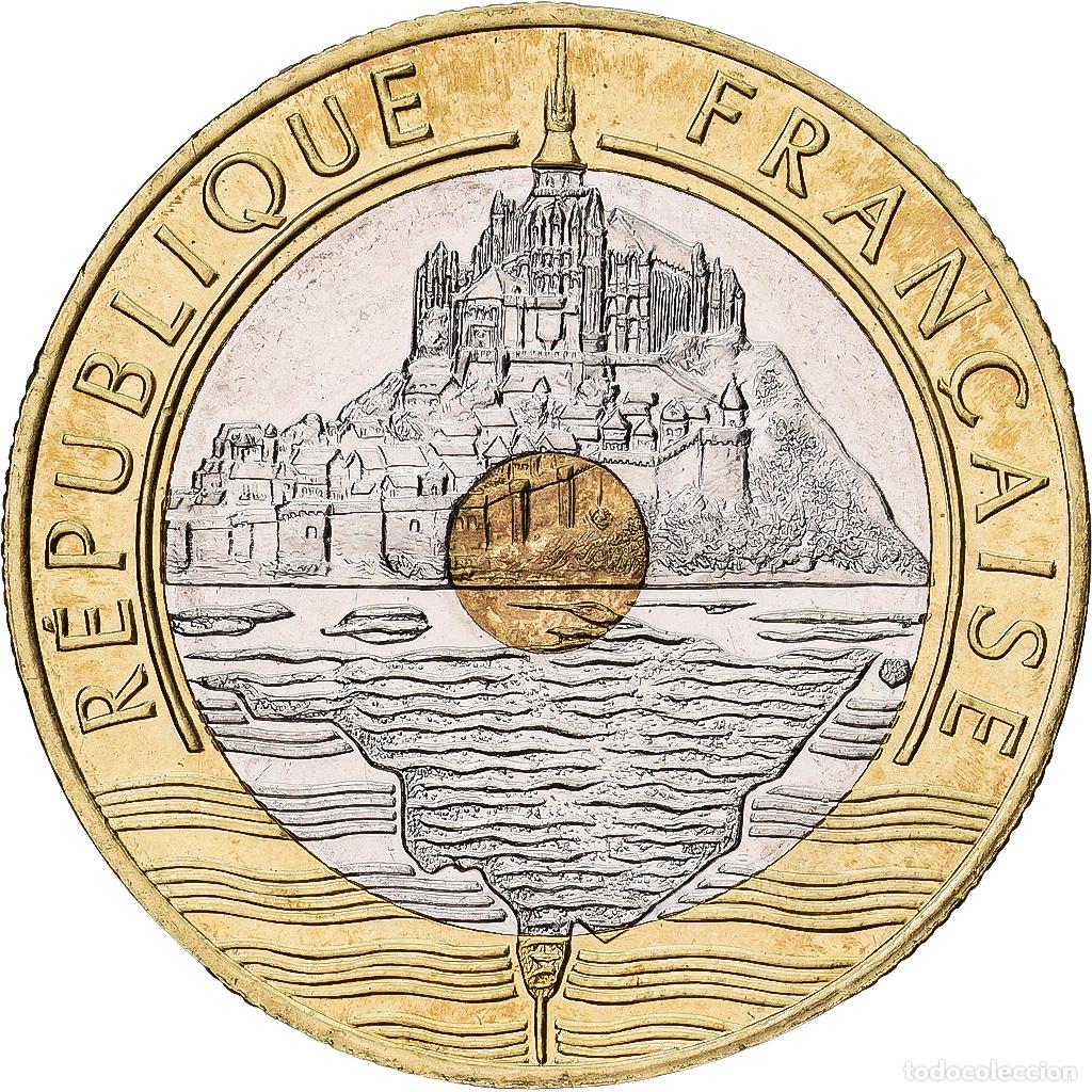 Monedas antiguas de Europa: [#1224105] Francia, 20 Francs, Mont Saint Michel, 1994, Trimet&aacute;lico, SC, KM:1008.2