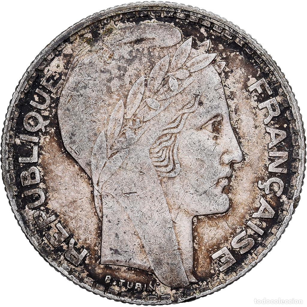 Monedas antiguas de Europa: [#1224119] Francia, 10 Francs, Turin, 1938, Paris, Plata, MBC, Gadoury:801, KM:878