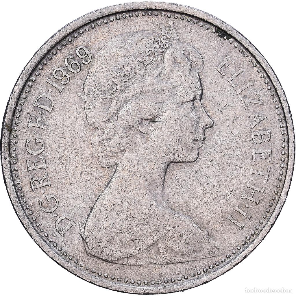 Monedas antiguas de Europa: [#1224153] Gran Breta&ntilde;a, Elizabeth II, 5 New Pence, 1969, Cobre - n&iacute;quel, MBC, KM:911