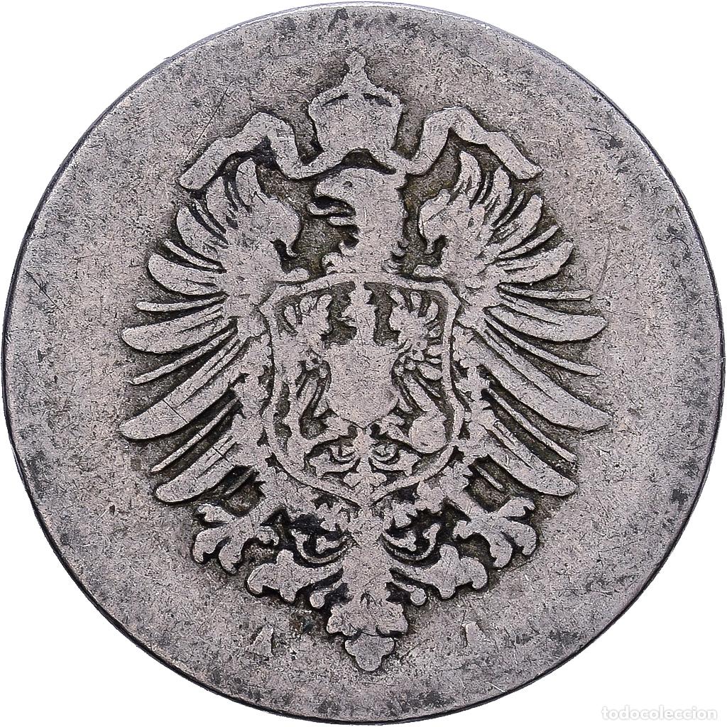 Monedas antiguas de Europa: [#1224162] ALEMANIA - IMPERIO, Wilhelm I, 5 Pfennig, 1875, Berlin, Cobre - n&iacute;quel, BC+