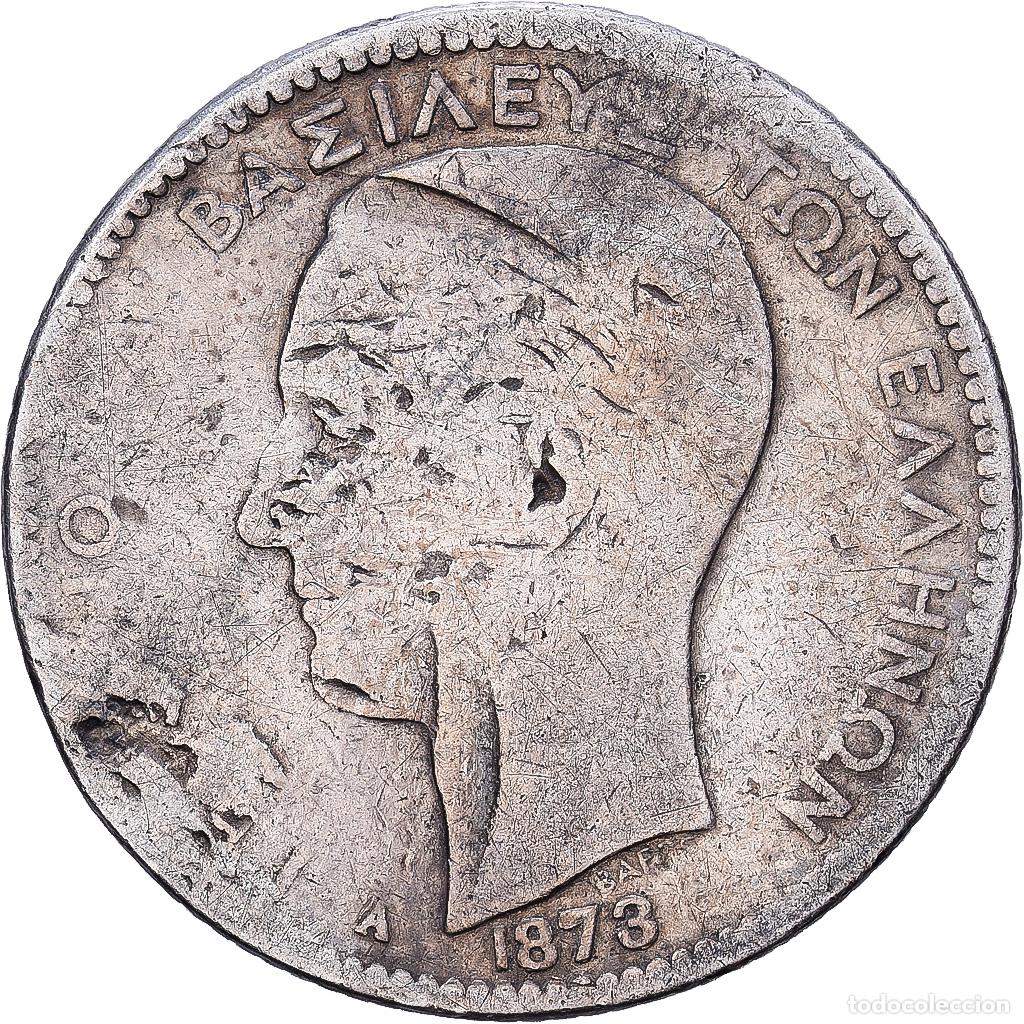 Monedas antiguas de Europa: [#1224163] Grecia, George I, Drachma, 1873, Paris, Plata, BC, KM:38