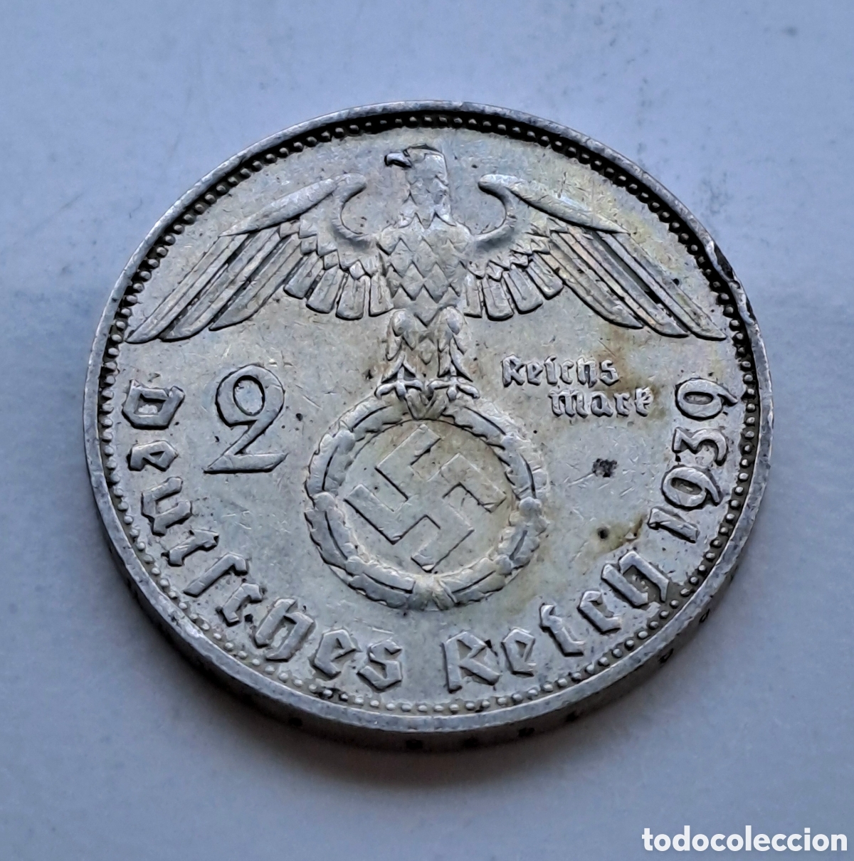 Monedas antiguas de Europa: Alemania Tercer Reich 2 Marcos 1939 J