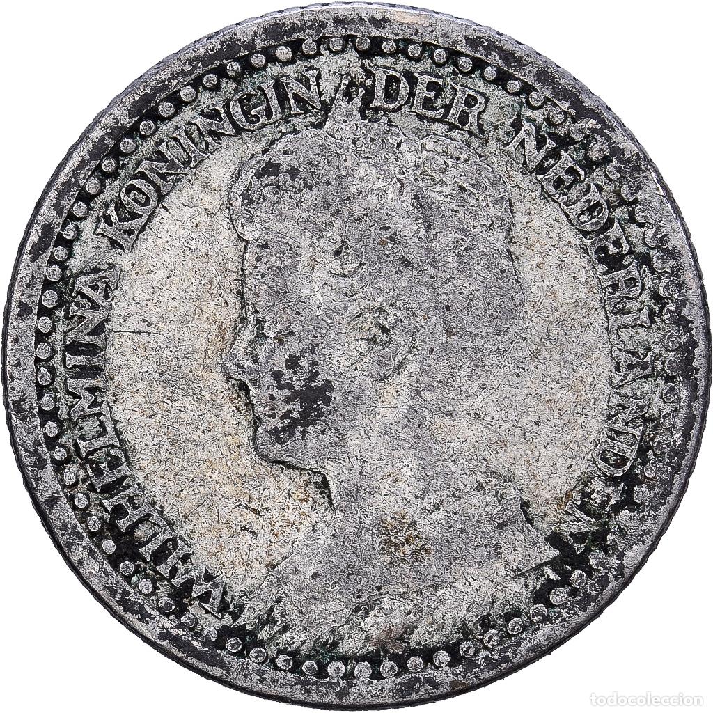 Monedas antiguas de Europa: [#1224180] Pa&iacute;ses Bajos, Wilhelmina I, 10 Cents, 1921, Plata, BC+, KM:145