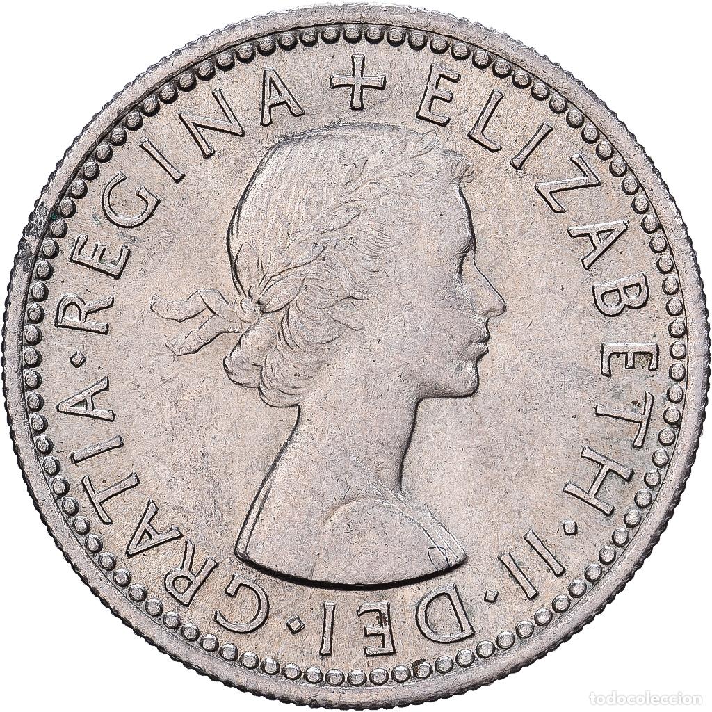 Monedas antiguas de Europa: [#1224181] Gran Breta&ntilde;a, Elizabeth II, 6 Pence, 1954, Cobre - n&iacute;quel, SC, KM:903