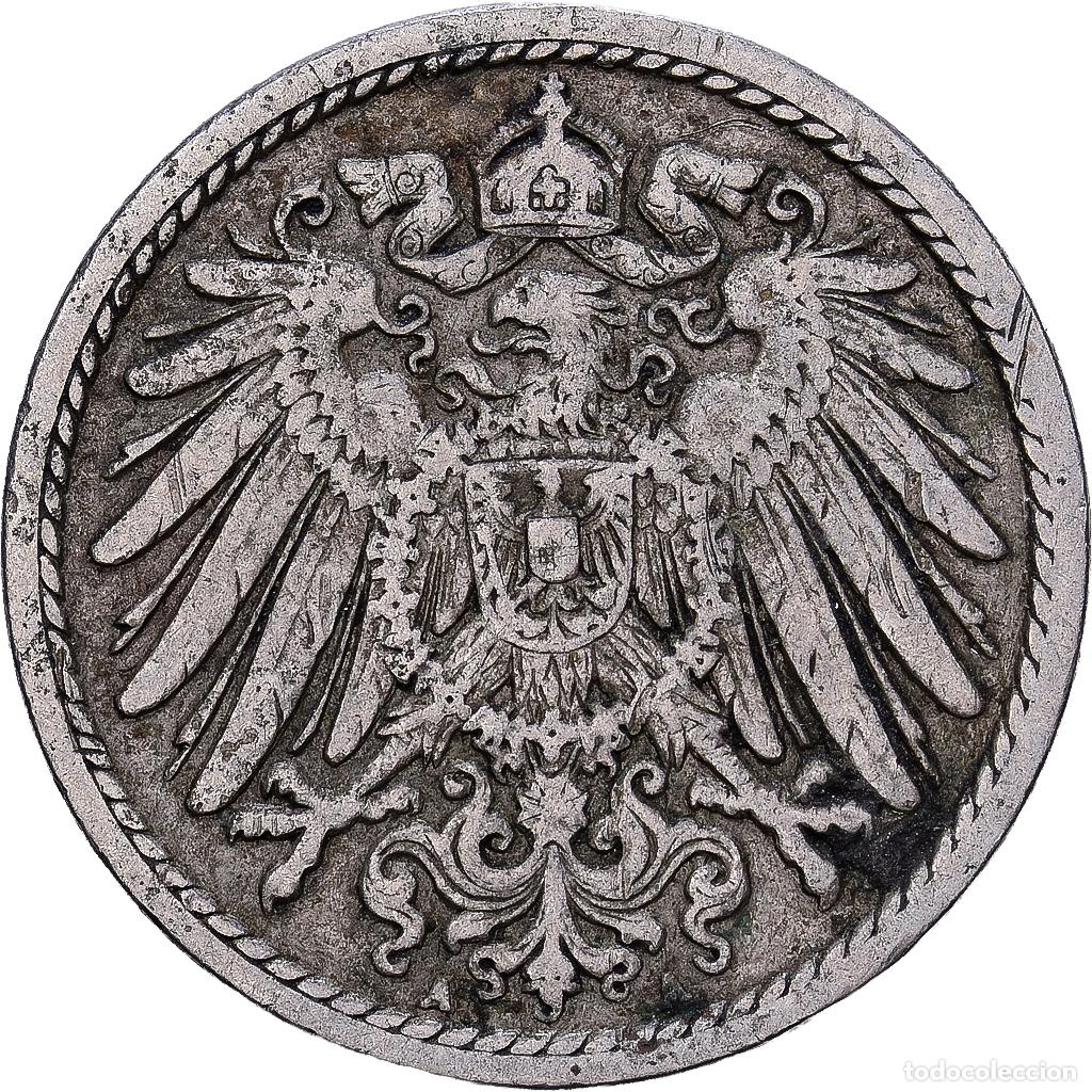 Monedas antiguas de Europa: [#1224178] ALEMANIA - IMPERIO, Wilhelm II, 5 Pfennig, 1902, Berlin, Cobre - n&iacute;quel, BC+