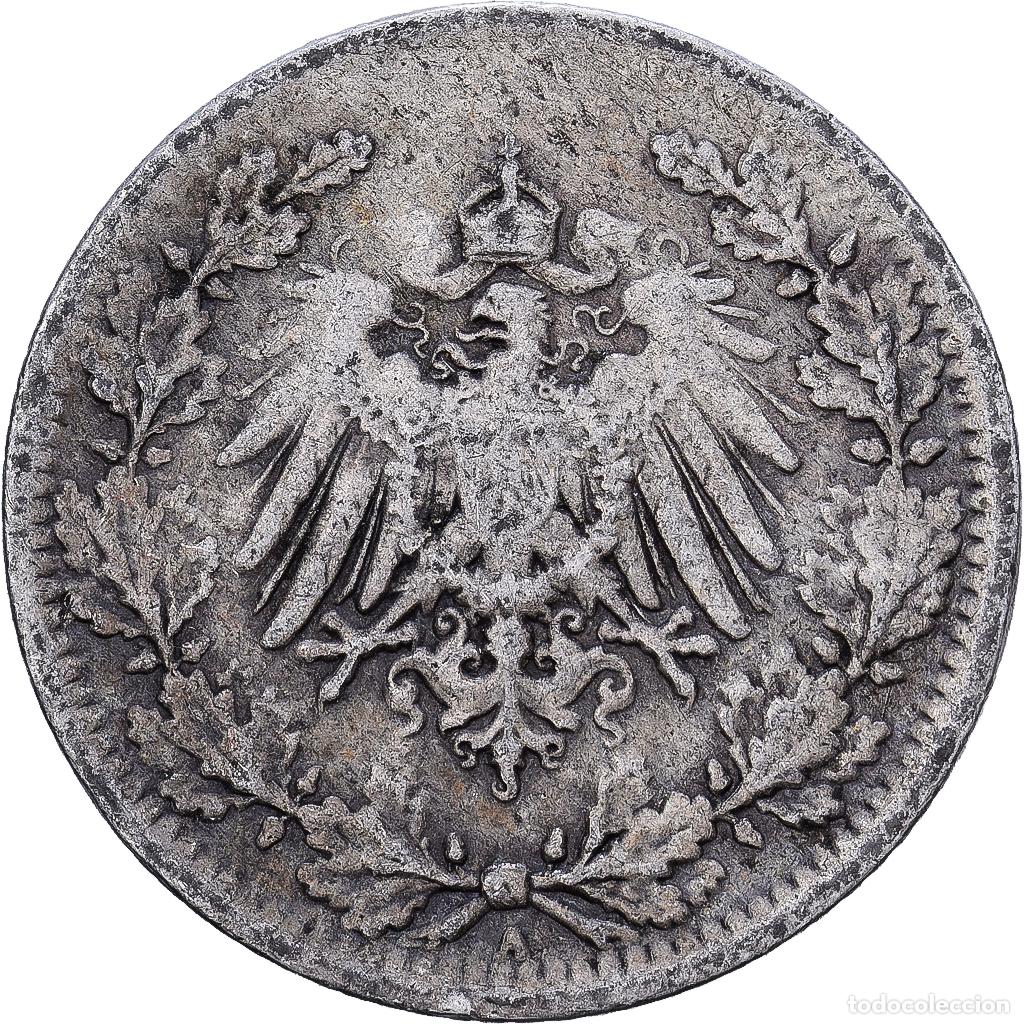 Monedas antiguas de Europa: [#1224185] ALEMANIA - IMPERIO, 1/2 Mark, 1919, Berlin, Plata, BC+, KM:17