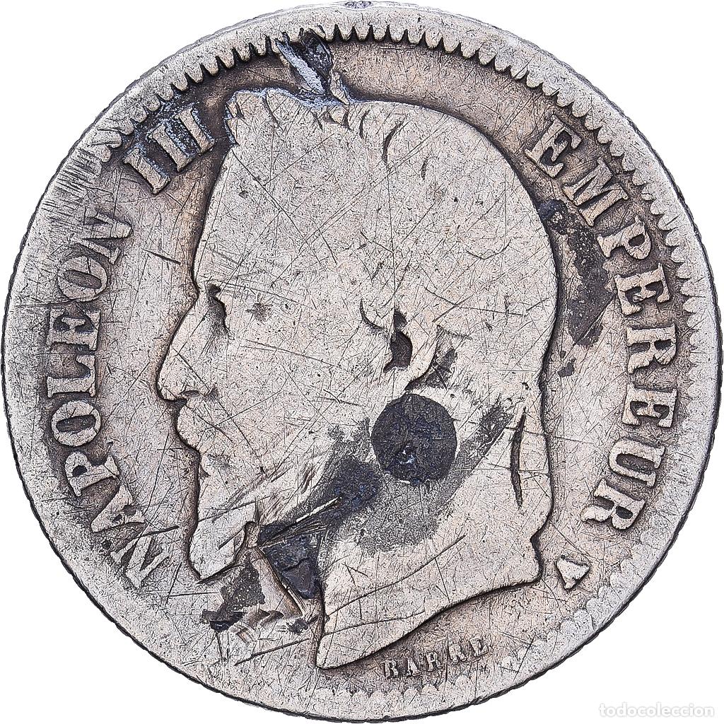 Monedas antiguas de Europa: [#1224164] Francia, Napoleon III, 1 Franc, 1869, Paris, Plata, BC, Gadoury:463