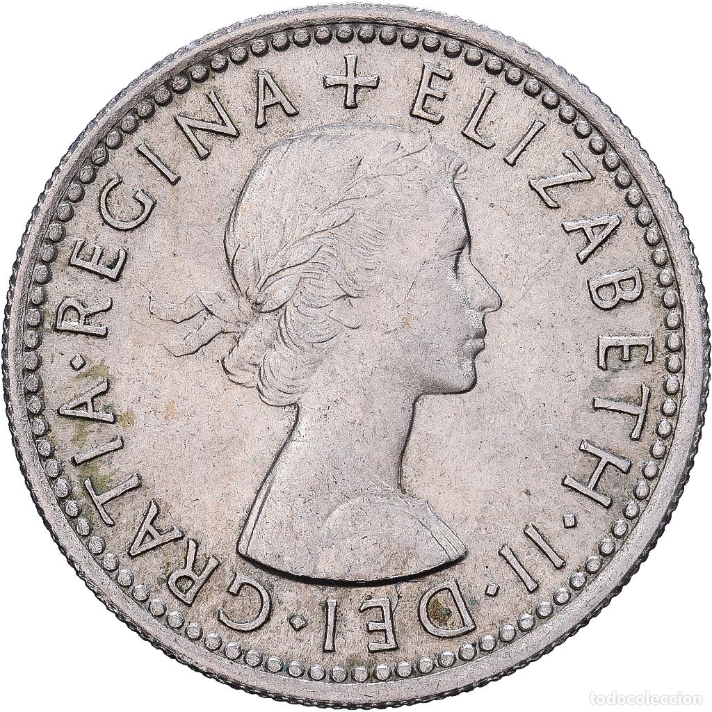 Monedas antiguas de Europa: [#1224187] Gran Breta&ntilde;a, Elizabeth II, 6 Pence, 1954, Cobre - n&iacute;quel, EBC, KM:903