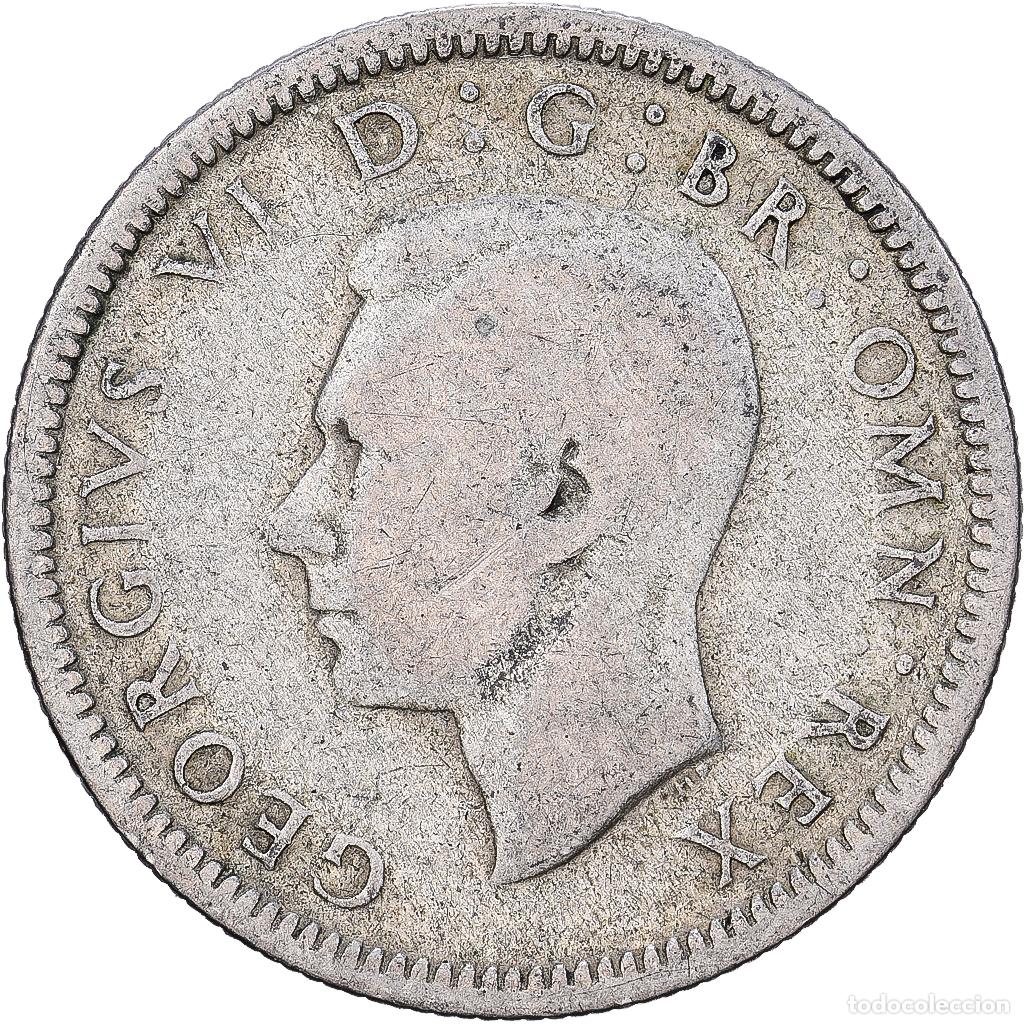 Monedas antiguas de Europa: [#1224192] Gran Breta&ntilde;a, George VI, 6 Pence, 1939, Plata, BC+, KM:852