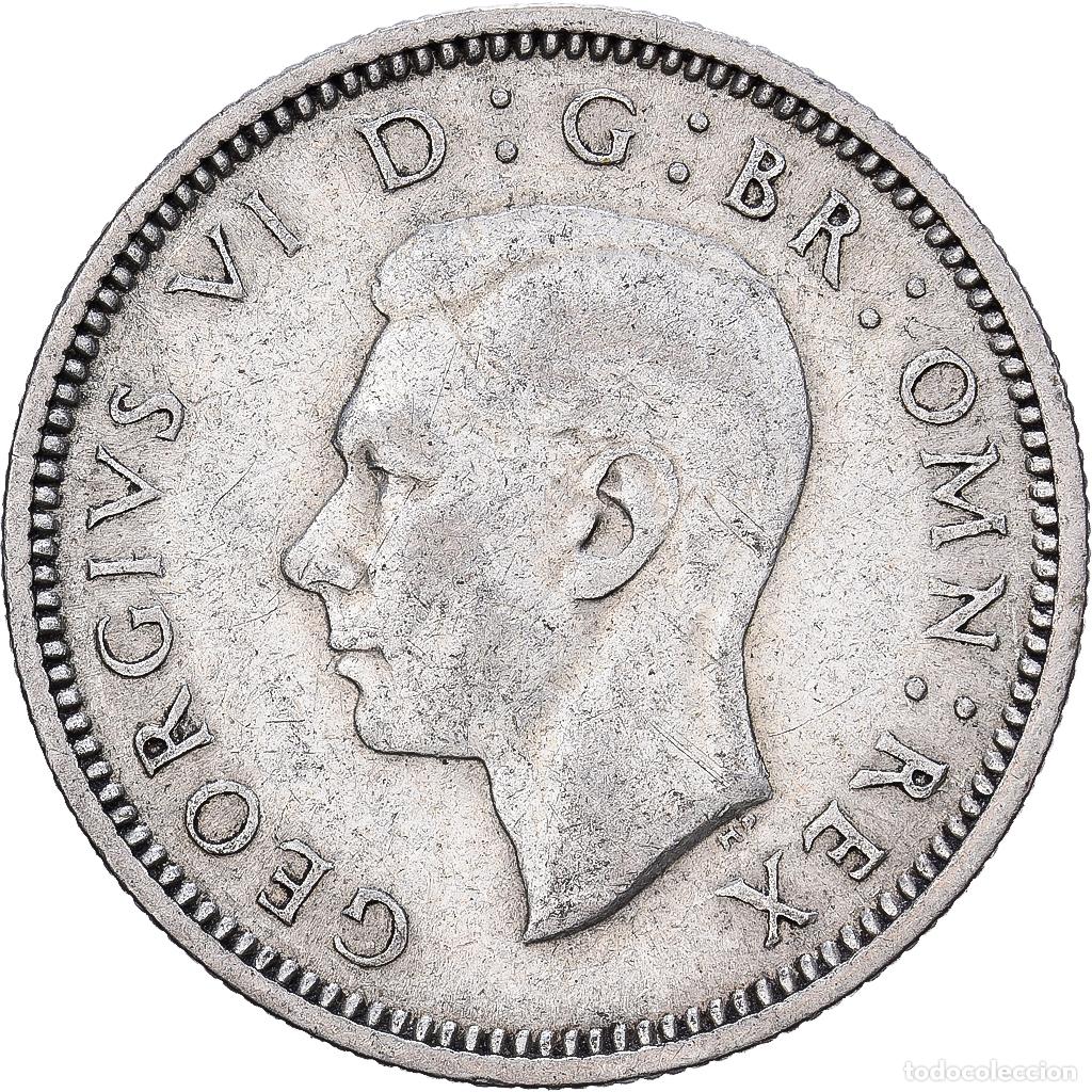 Monedas antiguas de Europa: [#1224193] Gran Breta&ntilde;a, George VI, 6 Pence, 1939, Plata, MBC, KM:852