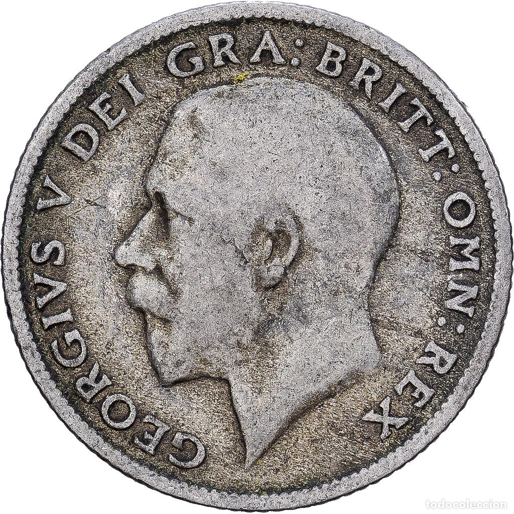 Monedas antiguas de Europa: [#1224195] Gran Breta&ntilde;a, George V, 6 Pence, 1921, Plata, BC+, KM:815a.1