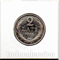 Monedas antiguas de Europa: LETONIA 1925, 2 LATI, KM-8, AG, EBC - Foto 2