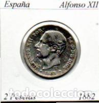 Monedas antiguas de Europa: ESPA&Ntilde;A 1882 (1), 2 PESETAS, ALFONSO XII, AG;