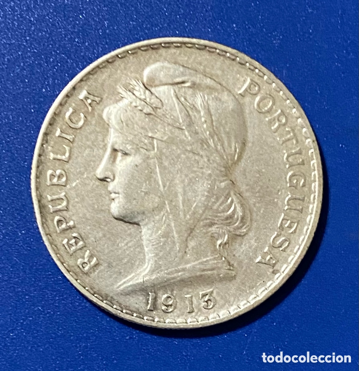 Monedas antiguas de Europa: Portugal 50 centimos 1913 plata AG