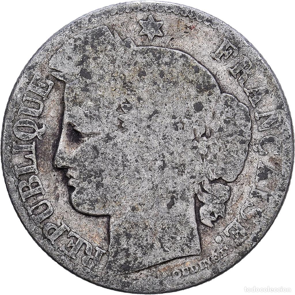 Monedas antiguas de Europa: [#1224218] Francia, 50 Centimes, Paris, C&eacute;r&egrave;s, Plata, BC