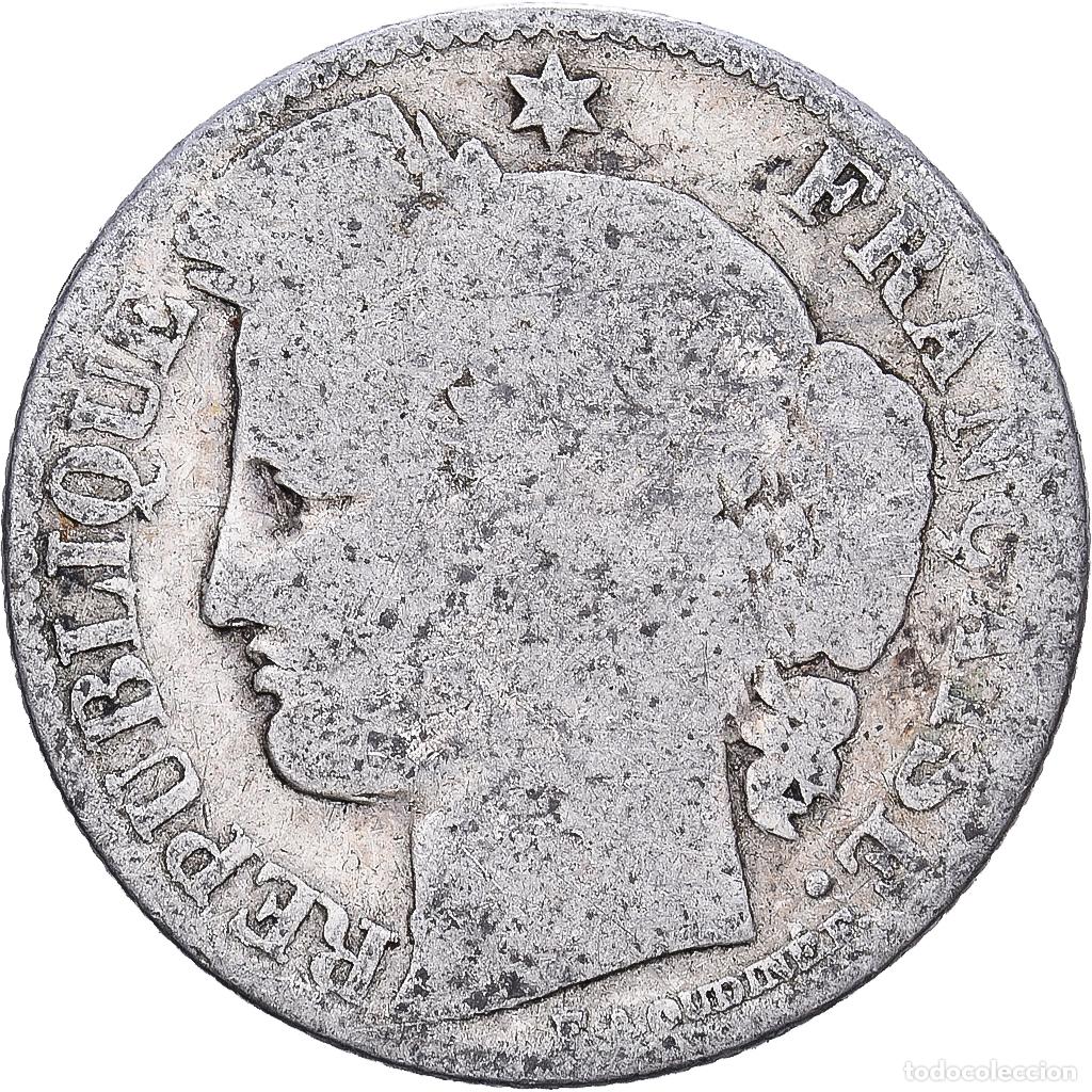 Monedas antiguas de Europa: [#1224221] Francia, 50 Centimes, C&eacute;r&egrave;s, 1888, Paris, Plata, BC, Gadoury:419a