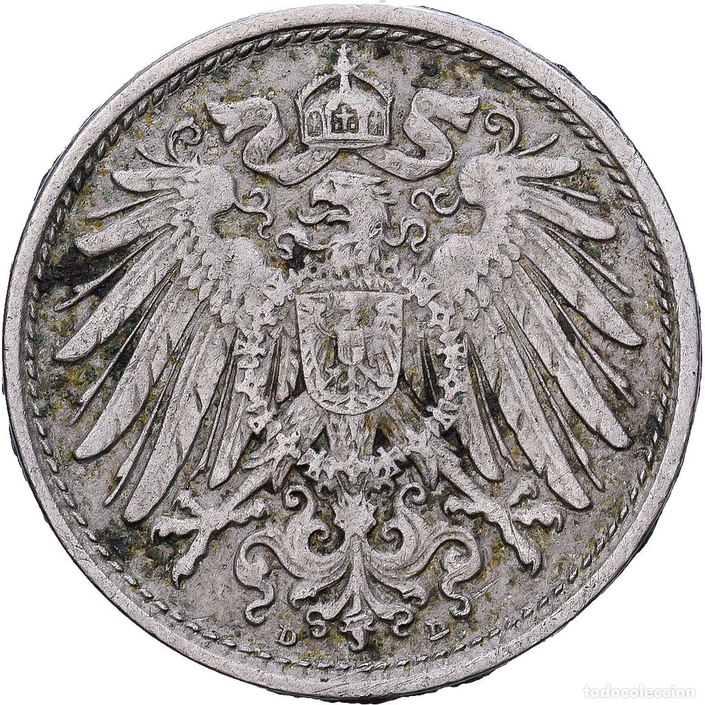 Monedas antiguas de Europa: [#1224223] ALEMANIA - IMPERIO, Wilhelm II, 10 Pfennig, 1910, Munich, Cobre - n&iacute;quel, BC+