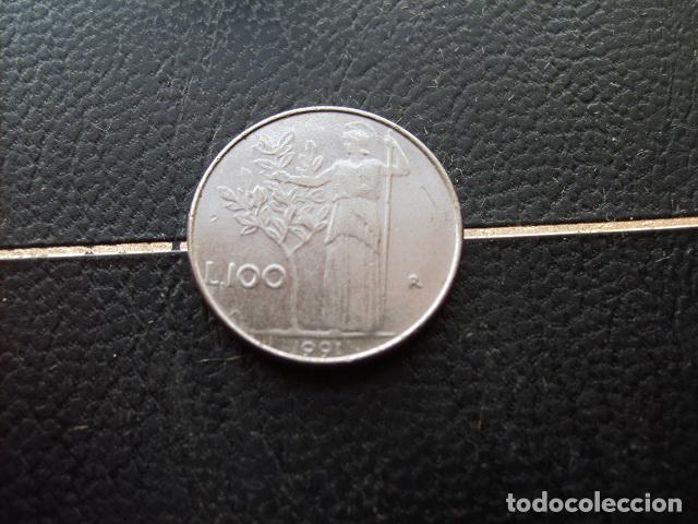 Monedas antiguas de Europa: ITALIA 100 LIRAS 1991