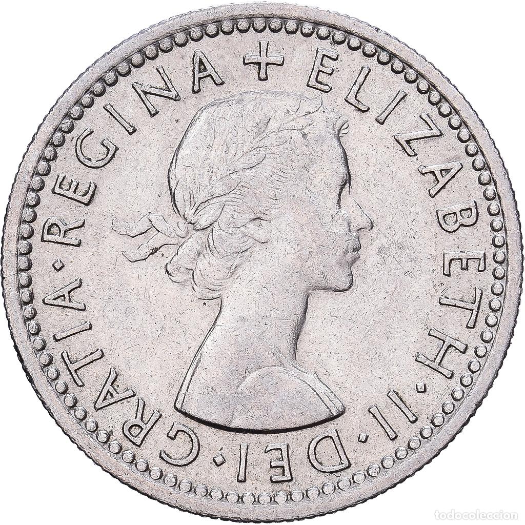 Monedas antiguas de Europa: [#1224240] Gran Breta&ntilde;a, Elizabeth II, 6 Pence, 1954, Cobre - n&iacute;quel, MBC+, KM:903