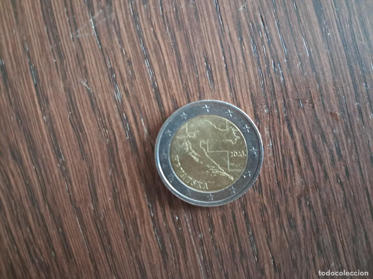 Monedas antiguas de Europa: moneda de 2 euros de Croacia, a&ntilde;o 2023.