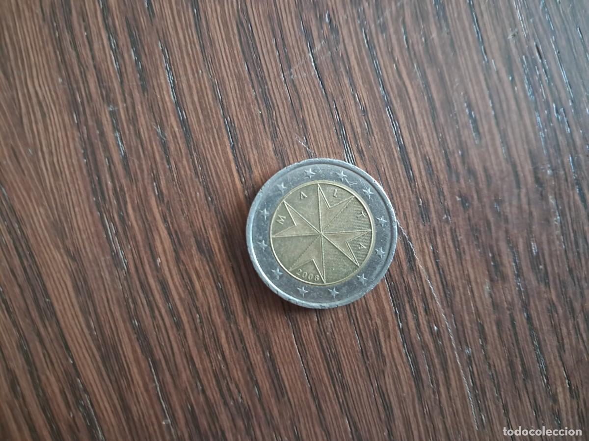Monedas antiguas de Europa: moneda de 2 euros de Malta, a&ntilde;o 2008.