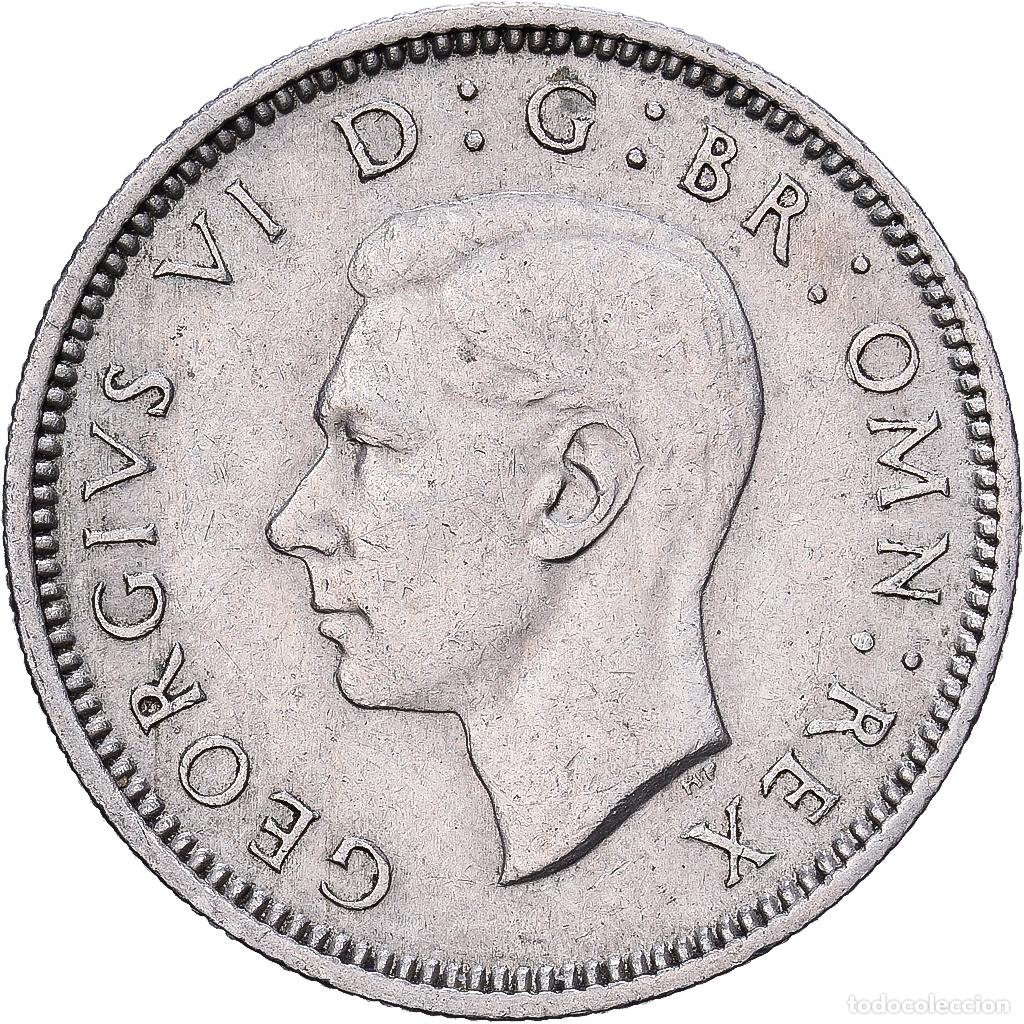 Monedas antiguas de Europa: [#1224246] Gran Breta&ntilde;a, George VI, 6 Pence, 1950, Cobre - n&iacute;quel, MBC, KM:875