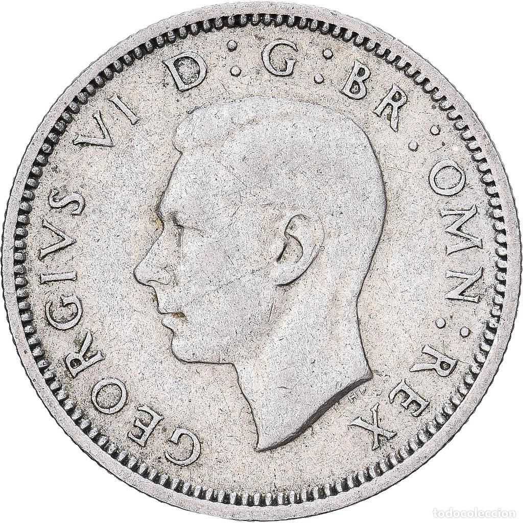 Monedas antiguas de Europa: [#1224245] Gran Breta&ntilde;a, George VI, 6 Pence, 1946, Plata, MBC, KM:852
