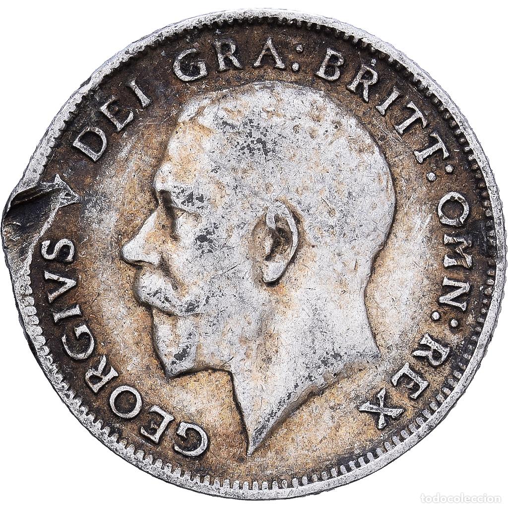 Monedas antiguas de Europa: [#1224247] Gran Breta&ntilde;a, George V, 6 Pence, 1915, London, Plata, BC+, KM:815