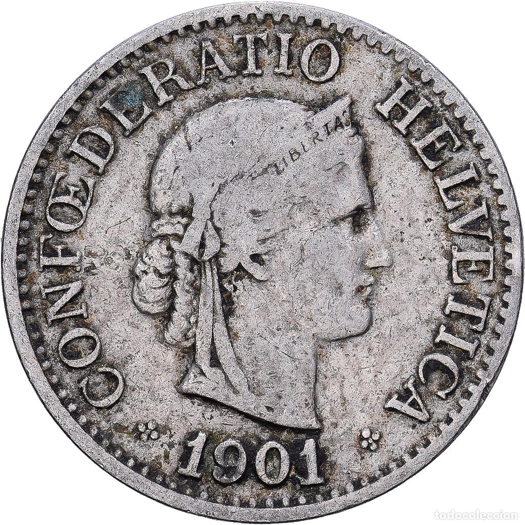 Monedas antiguas de Europa: [#1224263] Suiza, 10 Rappen, 1901, Bern, Cobre - n&iacute;quel, BC+, KM:27