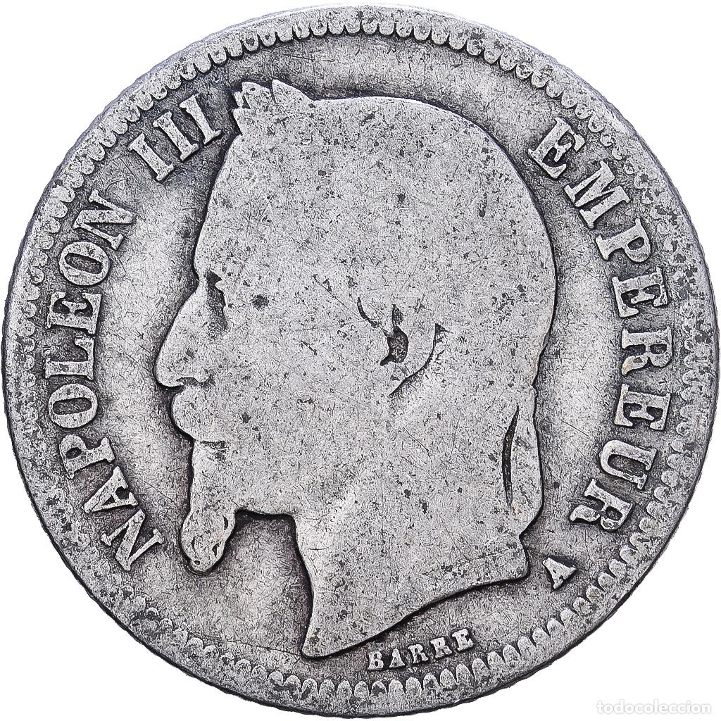 Monedas antiguas de Europa: [#1224251] Francia, Napoleon III, Franc, Napol&eacute;on III, 1867, Paris, Plata, BC