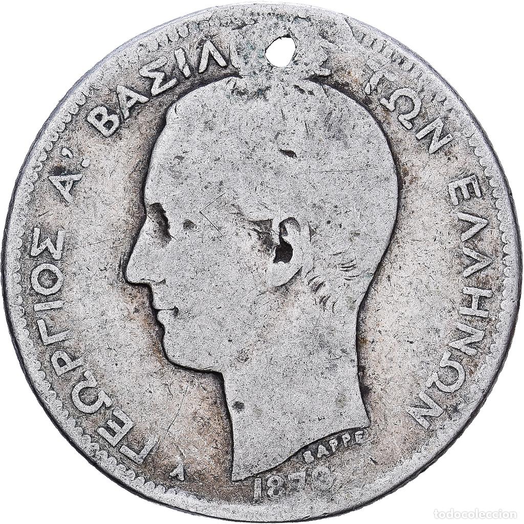 Monedas antiguas de Europa: [#1224271] Grecia, 2 Drachmai, 1873, George I, Plata, BC