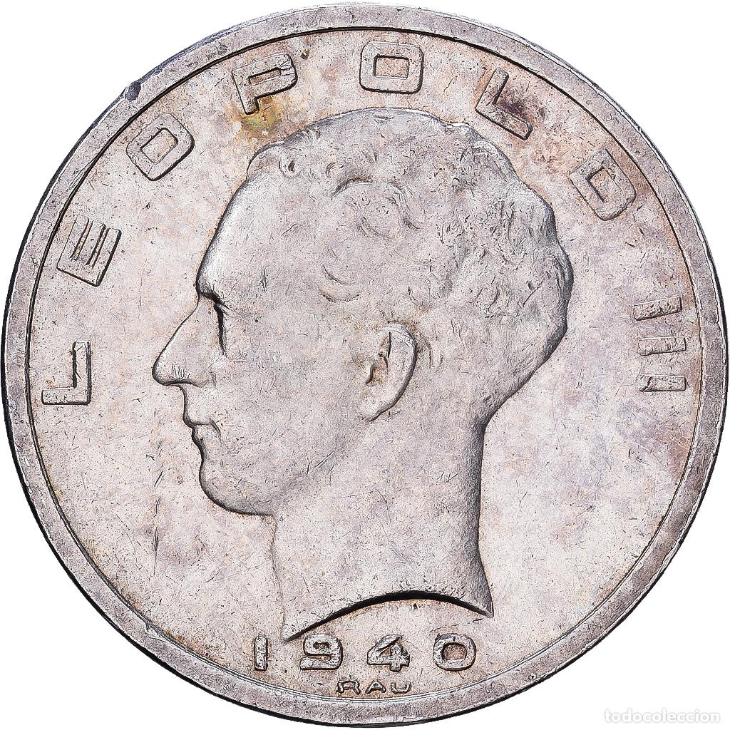 Monedas antiguas de Europa: [#1509981] B&eacute;lgica, 50 Francs, 50 Frank, 1940, Plata, BC+, KM:122.1