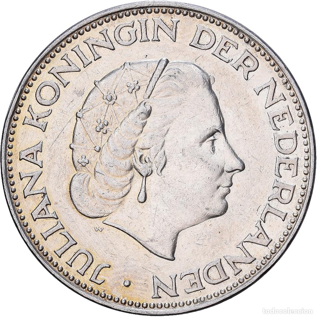 Monedas antiguas de Europa: [#1509984] Pa&iacute;ses Bajos, Juliana, 2-1/2 Gulden, 1960, Plata, MBC, KM:185