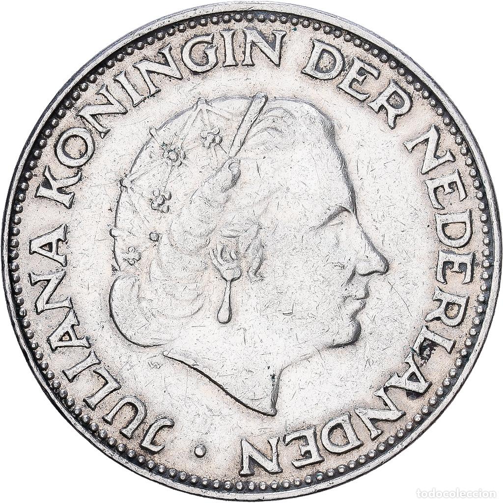 Monedas antiguas de Europa: [#1509986] Pa&iacute;ses Bajos, Juliana, 2-1/2 Gulden, 1962, Plata, BC+, KM:185