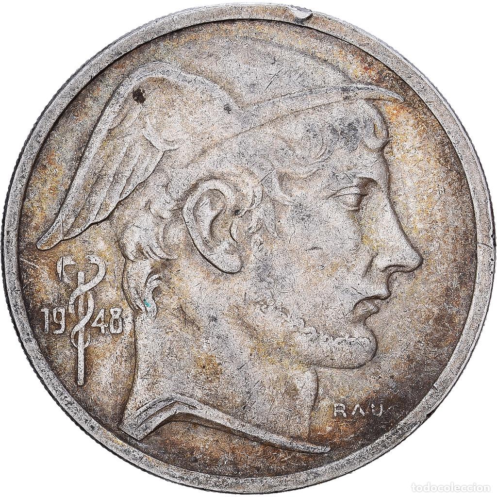 Monedas antiguas de Europa: [#1509988] B&eacute;lgica, 50 Francs, 50 Frank, 1948, Plata, BC+, KM:137