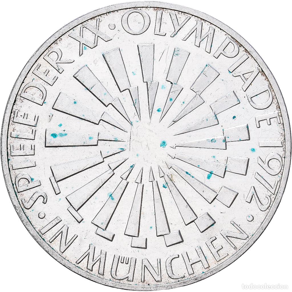 Monedas antiguas de Europa: [#1509994] ALEMANIA - REP&Uacute;BLICA FEDERAL, 10 Mark, 1972, Karlsruhe, Plata, EBC, KM:134.1