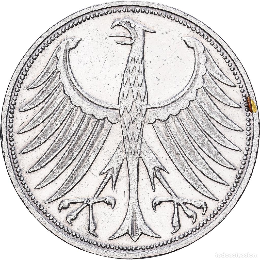 Monedas antiguas de Europa: [#1224288] ALEMANIA - REP&Uacute;BLICA FEDERAL, 5 Mark, 1970, Stuttgart, Plata, MBC, KM:112.1