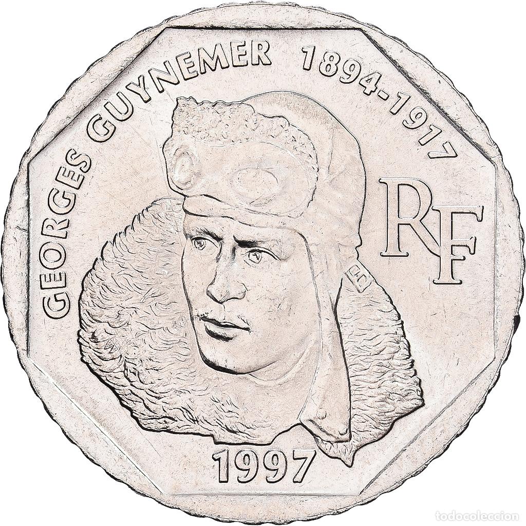 Monedas antiguas de Europa: [#1224351] Francia, 2 Francs, Guynemer, 1997, Paris, N&iacute;quel, SC+, KM:1187