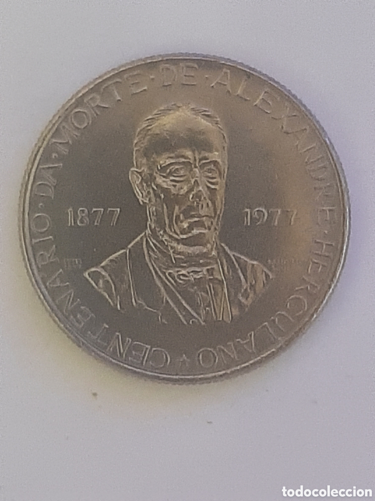 Monedas antiguas de Europa: PORTUGAL 25 ESCUDOS 1977 - 100 ANIVERSARIO FALLECIMIENTO DE ALEXANDRE HERCULANO