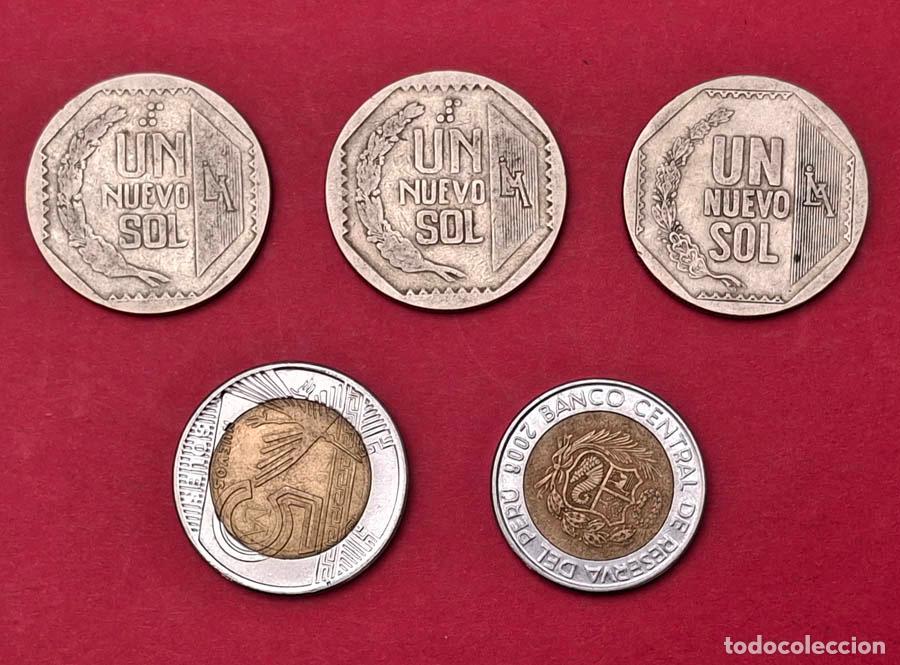 Monete antiche di Europa: 5 monedas de Per&uacute;