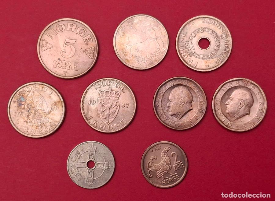 Monete antiche di Europa: 9 monedas de Noruega Norge
