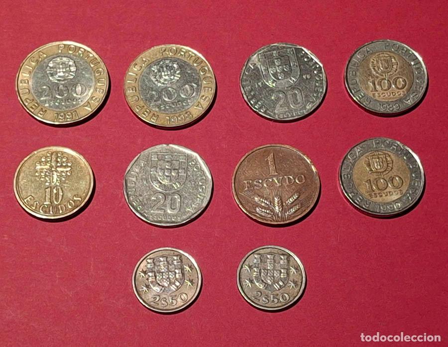 Monete antiche di Europa: 10 monedas de Portugal