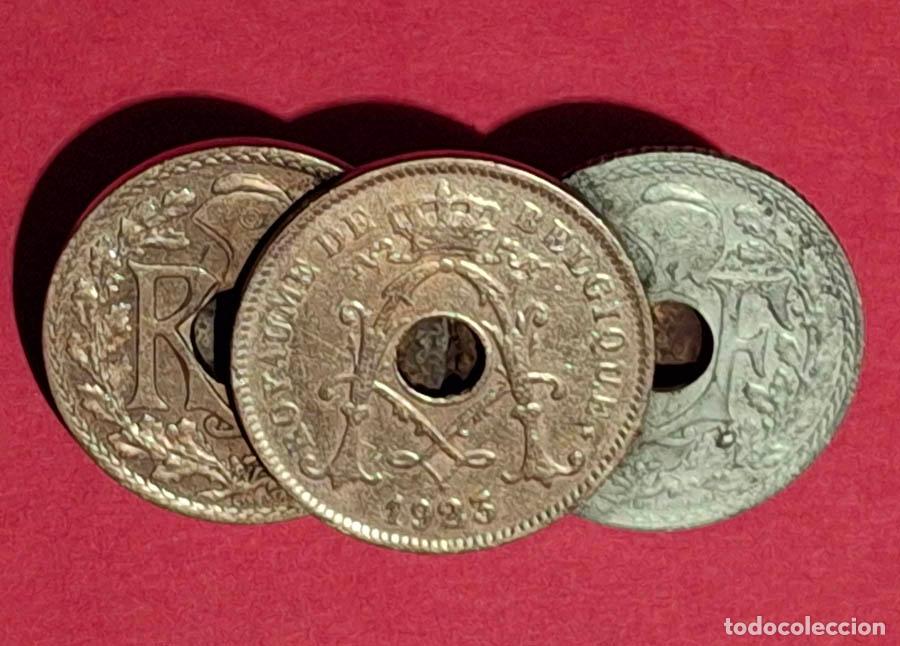 Alte M&uuml;nzen aus Europa: Broche artesanal hecho con 3 monedas de Francia y B&eacute;lgica