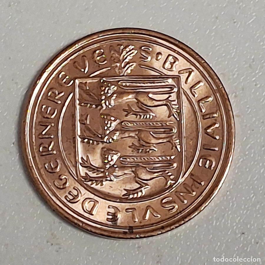 Moedas antigas da Europa: Isla de Guernsey 2 New Pence, 1972