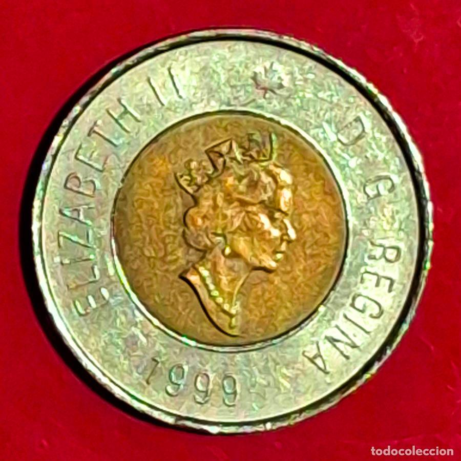 Monedas antiguas de Europa: 2 d&oacute;lares de Canad&aacute; 1999
