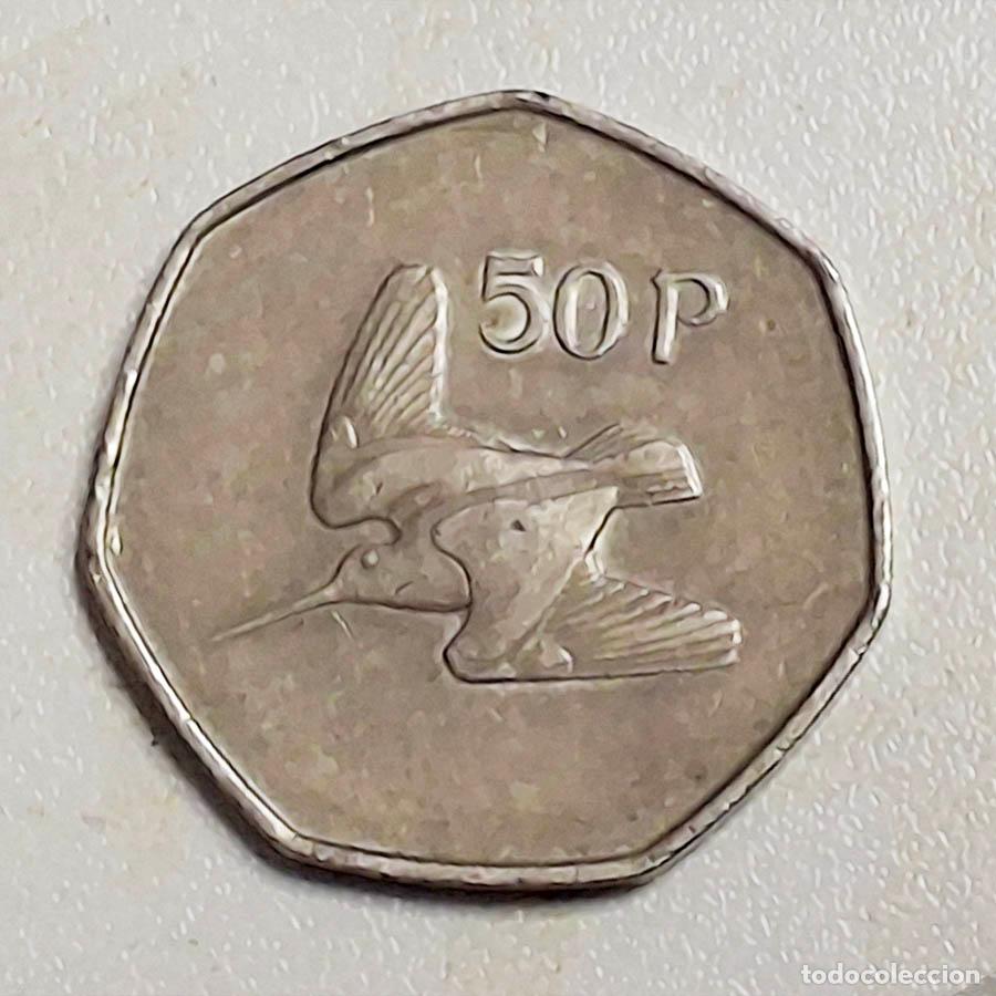 Monedas antiguas de Europa: Irlanda 50 peniques de 1977