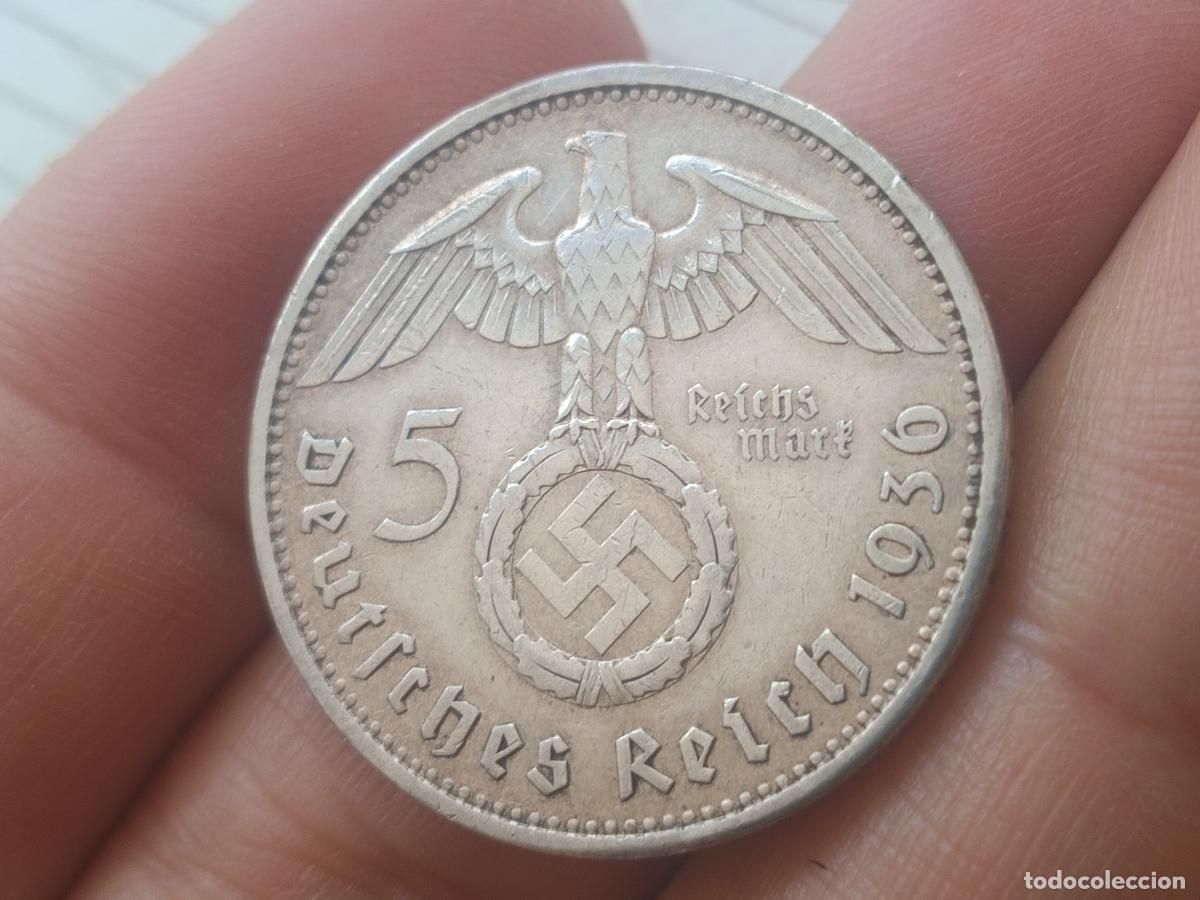 Monedas antiguas de Europa: Alemania nazi. 5 marcos de plata de 1936