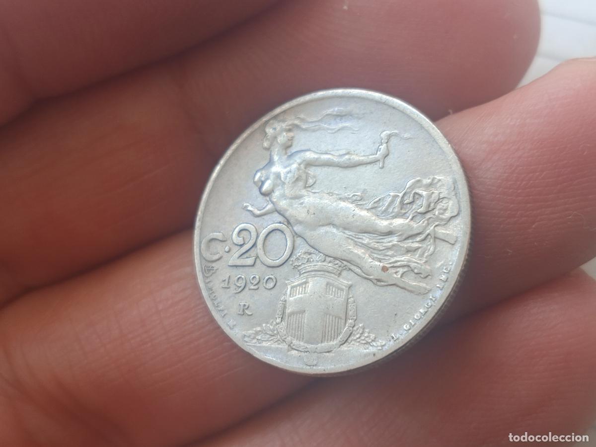 Monedas antiguas de Europa: ITALIA 20 Cent&eacute;simos 1920 Vittorio Emanuele III