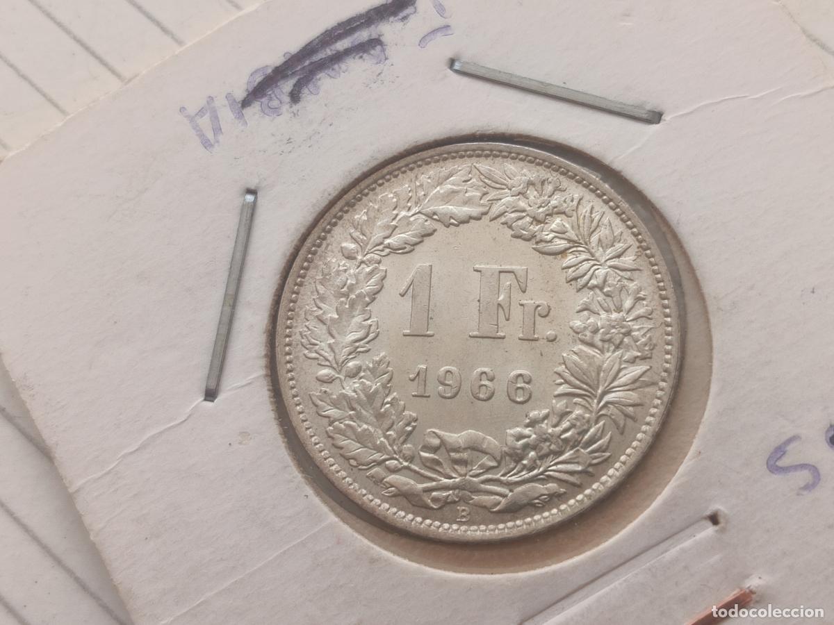 Monedas antiguas de Europa: Suiza. 1 franco de plata de 1966 SC