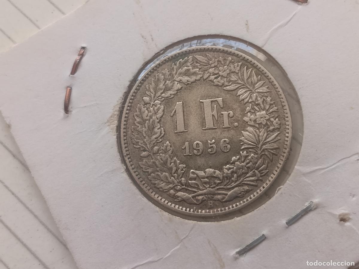 Monedas antiguas de Europa: Suiza. 1 franco de plata de 1956